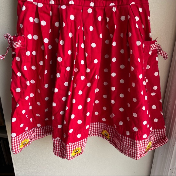 BLUBERI BOULEVARD RED POLKA DOT EMBROIDERED SUNFLOWER DRESS SIZE 3T - Picture 4 of 6